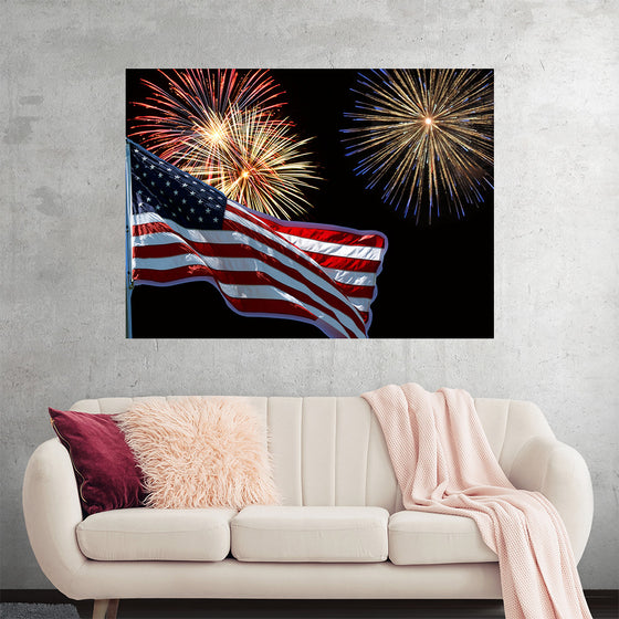 "Flag And Fireworks", Linnaea Mallette