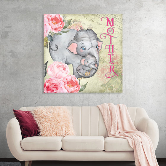 "Mother's Day Vintage Elephant", Linnaea Mallette