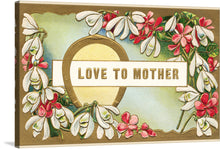  “Mother’s Day Postcard Vintage Love” is a captivating artwork that encapsulates the pure essence of maternal love. The heart-shaped wreath, meticulously crafted with watercolor flowers in rich hues of burgundy, peach, and violet, symbolizes the nurturing touch of a mother’s hand. The golden inscription “LOVE TO MOTHER” is gracefully embedded within this artwork, offering a heartfelt message that transcends time and space. 