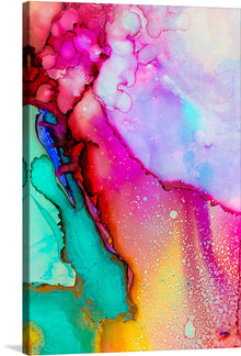  “Abstract Watercolor”: Dive into a world where colors dance and emotions flow with this exquisite print. Merging and mingling like a visual symphony, the rich hues of magenta, azure, and emerald evoke calm, creativity, and inspiration. Each brushstroke tells a story; each hue reveals an emotion. 
