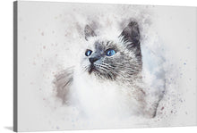  “White Cat Watercolor”: Immerse yourself in the enchanting gaze of this mesmerizing print. Every brush stroke, every hue of color, meticulously crafted, brings to life the mystical allure of a feline’s soulful eyes. 