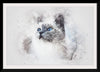 "White Cat Watercolor"