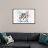 "Gray and White Cat Watercolor"