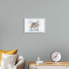 "Gray and White Cat Watercolor"