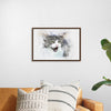 "Black and White Watercolor Cat"