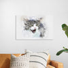 "Black and White Watercolor Cat"