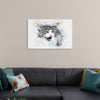 "Black and White Watercolor Cat"