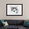 "Black and White Watercolor Cat"