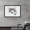 "Black and White Watercolor Cat"