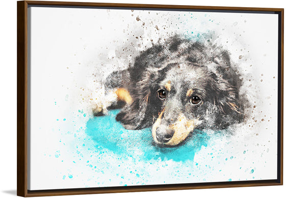 "Black Dog Watercolor"