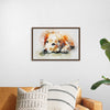 "Brown and White Dog Watercolor"