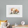 "Brown and White Dog Watercolor"