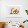 "Brown and White Dog Watercolor"