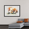 "Brown and White Dog Watercolor"