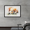 "Brown and White Dog Watercolor"