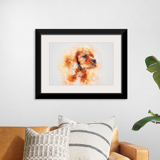 "Brown Dog Watercolor"