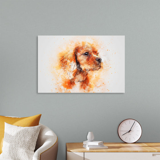 "Brown Dog Watercolor"