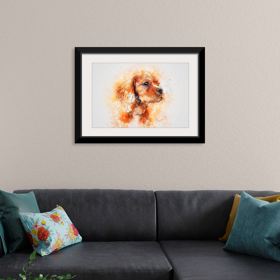 "Brown Dog Watercolor"