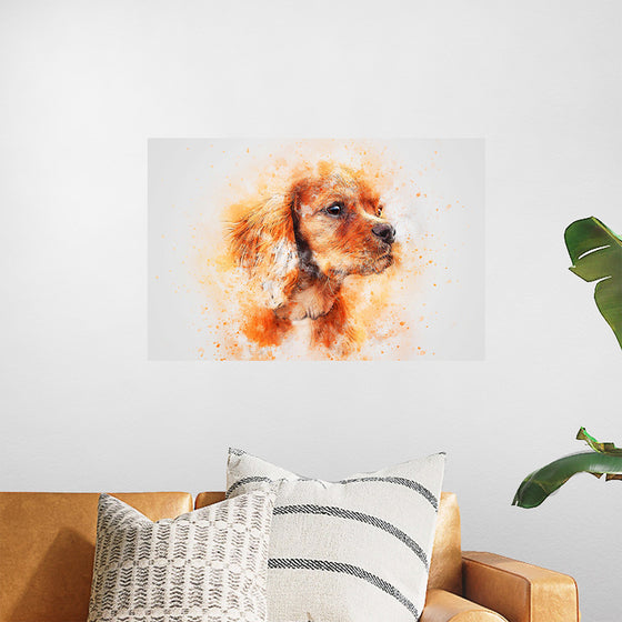 "Brown Dog Watercolor"