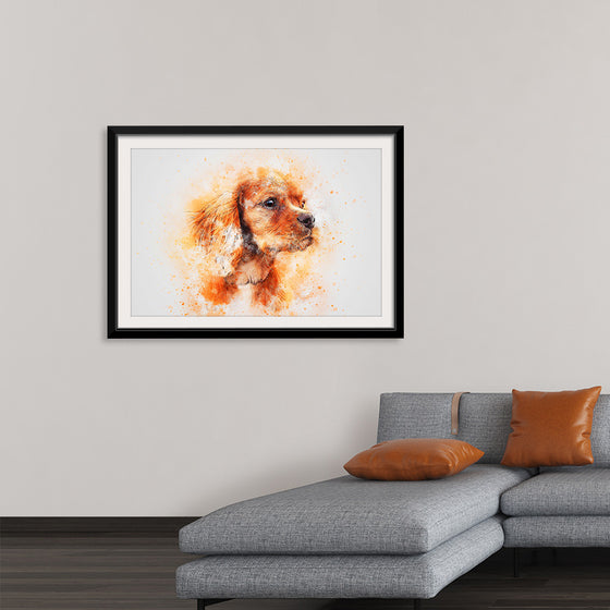 "Brown Dog Watercolor"