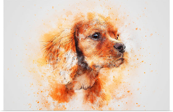 "Brown Dog Watercolor"