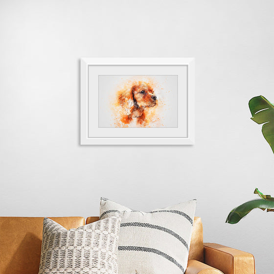 "Brown Dog Watercolor"