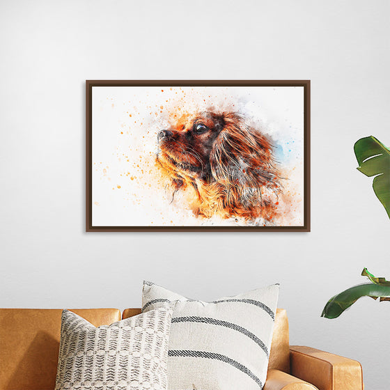 "Dark Brown Dog Watercolor"