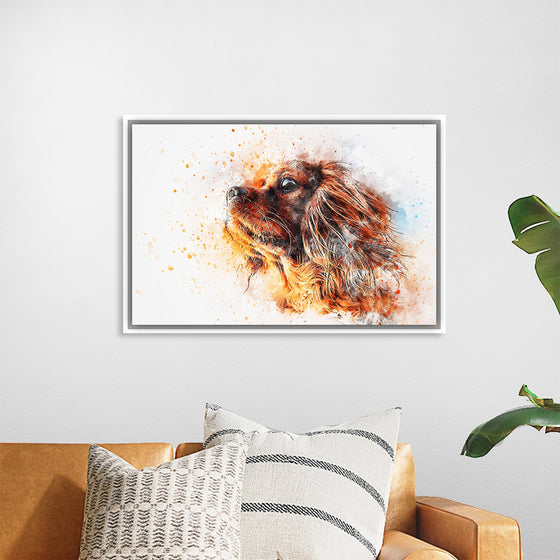 "Dark Brown Dog Watercolor"