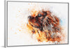 "Dark Brown Dog Watercolor"