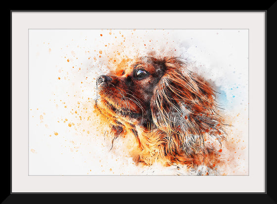 "Dark Brown Dog Watercolor"