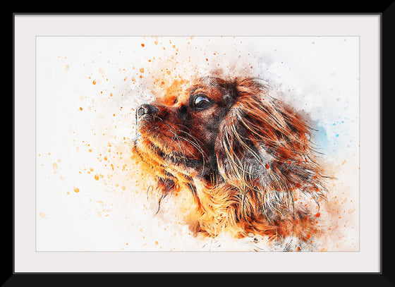 "Dark Brown Dog Watercolor"