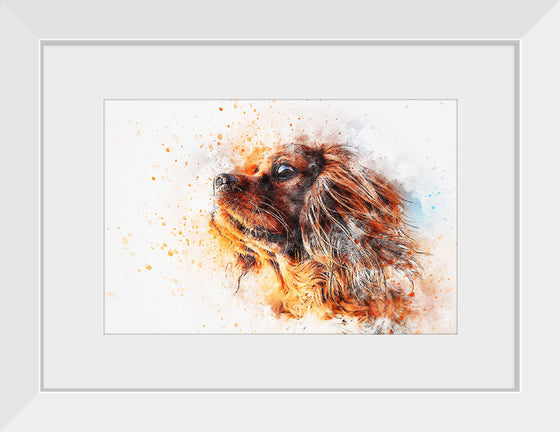 "Dark Brown Dog Watercolor"