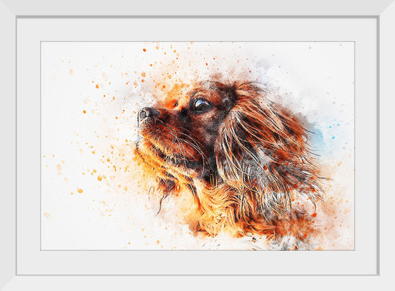 "Dark Brown Dog Watercolor"