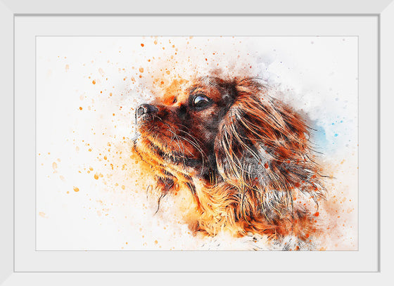 "Dark Brown Dog Watercolor"