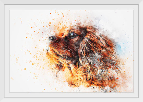 "Dark Brown Dog Watercolor"