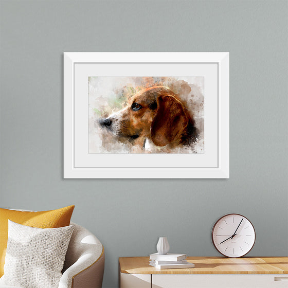 "Watercolor Profile of a Dog"