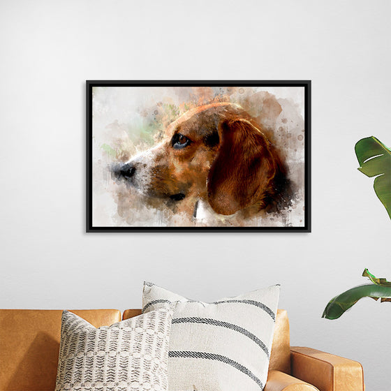 "Watercolor Profile of a Dog"