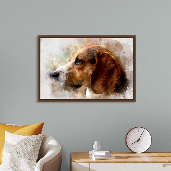 "Watercolor Profile of a Dog"