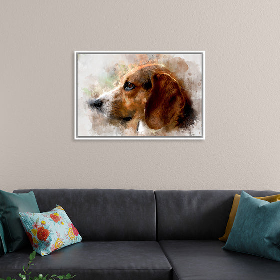 "Watercolor Profile of a Dog"