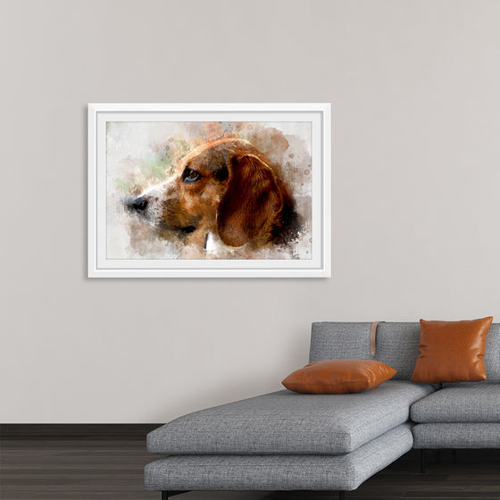 "Watercolor Profile of a Dog"