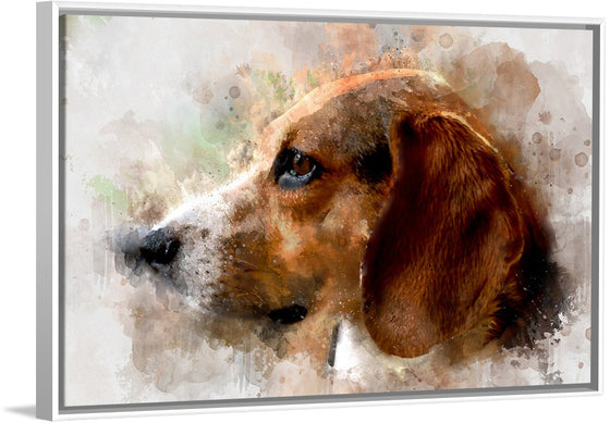 "Watercolor Profile of a Dog"