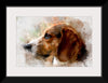 "Watercolor Profile of a Dog"