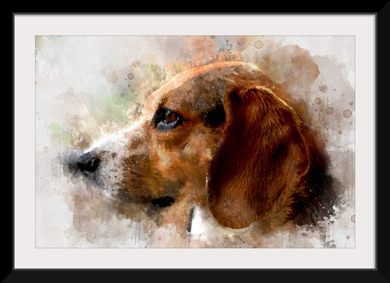 "Watercolor Profile of a Dog"