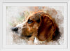 "Watercolor Profile of a Dog"