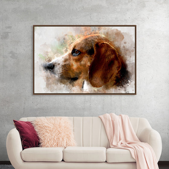 "Watercolor Profile of a Dog"