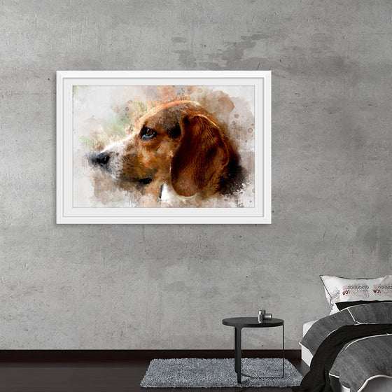 "Watercolor Profile of a Dog"