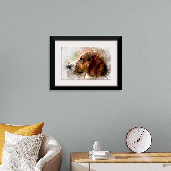 "Watercolor Profile of a Dog"