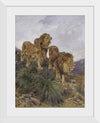 "Three Lions Walking Down A Rocky Hillside", Geza Vastagh