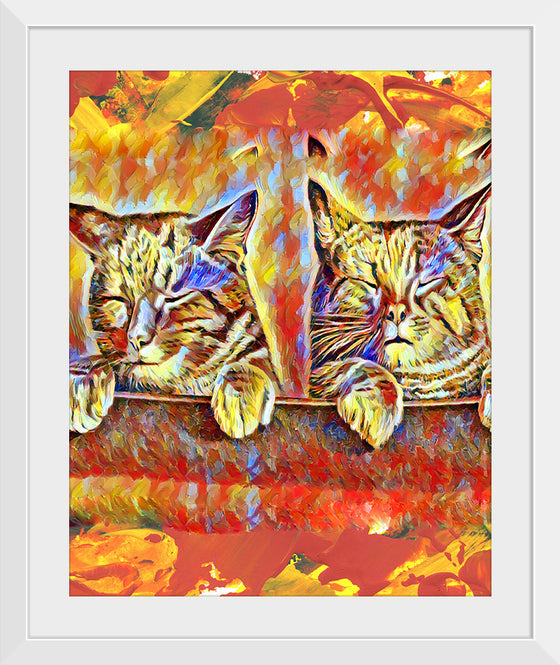 "Pair Of Tabby Cats"