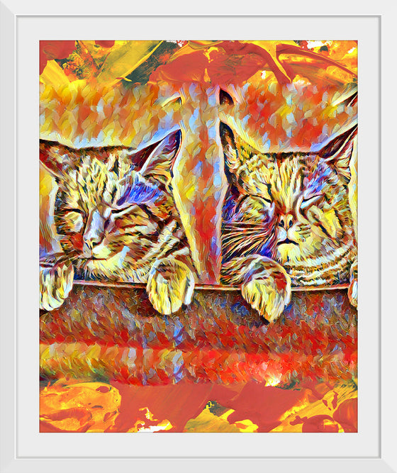 "Pair Of Tabby Cats"